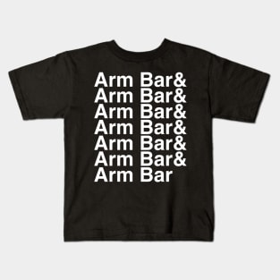 Arm Bar helvetica list Kids T-Shirt